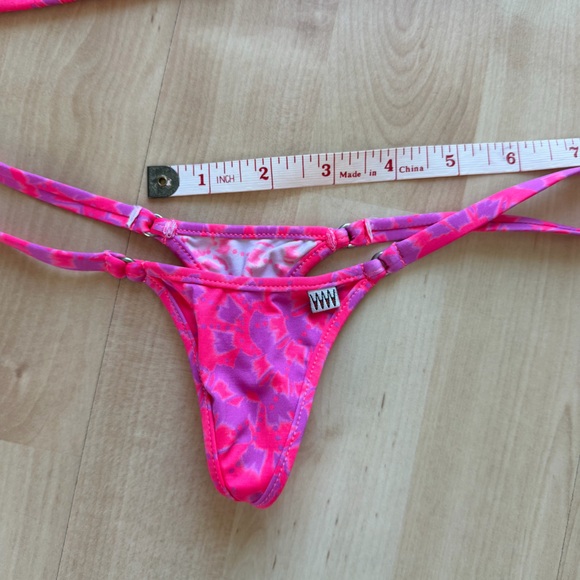 Wicked Weasel Micro Bikini Set Neon Pink Purple Tie-dye - Picture 9 of 9
